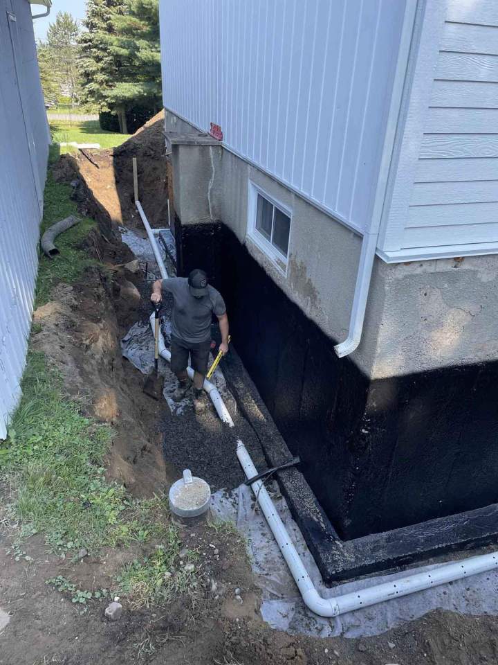 imperméabilisation des fondations Victoriaville