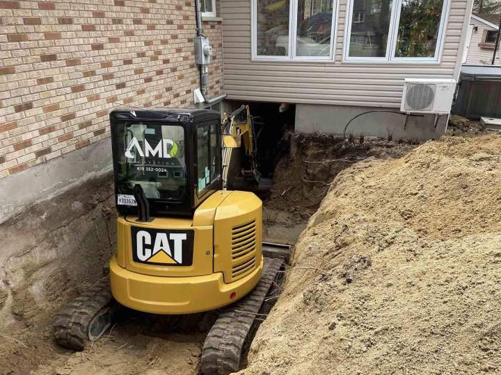 Travaux drain de fondation Travaux drain de fondation Plessisville
