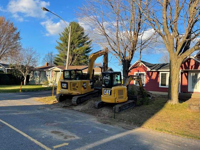 Travaux drain de fondation Victoriaville