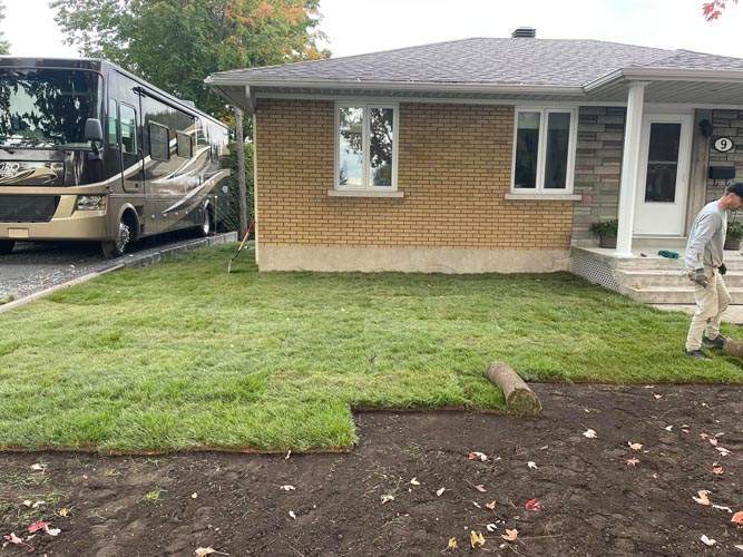 Pose de pelouse Victoriaville